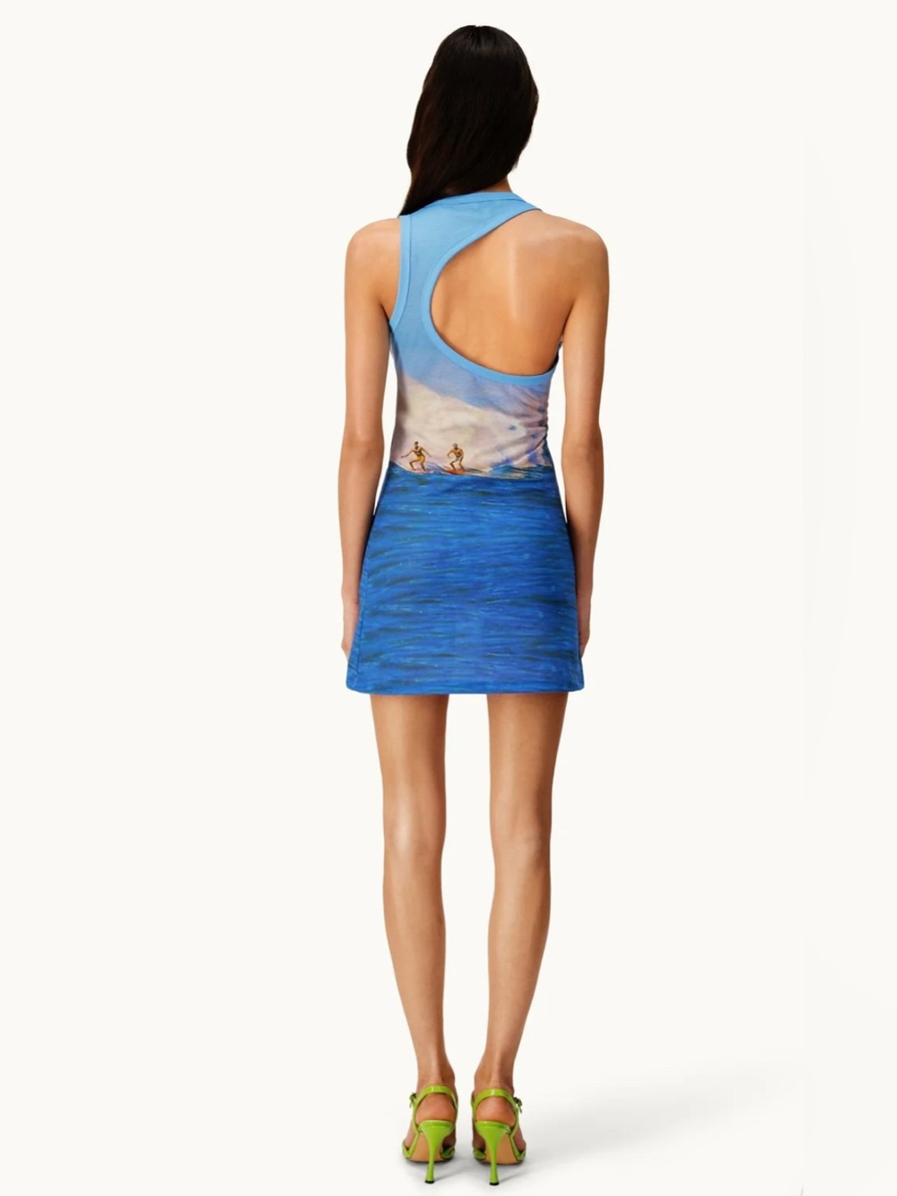 Mirae Surfin' Dress in Bleu sleeveless mini tank-dress size M NWT - Picture 2 of 12